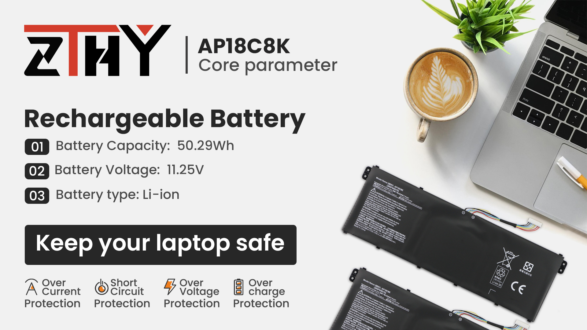 Amazon.com: ZTHY AP18C8K Battery Replacement for Acer Aspire 5